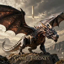 game of thrones dragon from the show, realistic, show screenshot