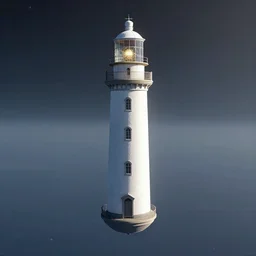 highly detailed, lighthouse suspended in space, by eytan zana, by piotr jabłonski, by greg rutkowski, global illumination, unreal engine