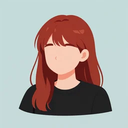 girl with red hair. black shirt. looking away! centered median photoshop filter cutout vector behance hd artgerm jesper ejsing!