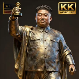 greek statue pose, hyper - realistic photo of kim jong - un accepting surrender us volumetric lighting, 8 k, octane perfectly detailed rendering, extremely hyper detailed, intricate, epic composition, cinematic lighting, masterpiece, artstation trend, very highly detailed, stunning, hdr, smooth, sharp focus, high resolution, award winning photo, dslr, 5 0 mm