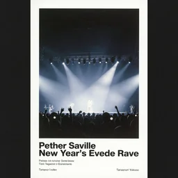 Poster for a New Year's Eve rave, late 90s, by Peter Saville, Tadanori Yokoo