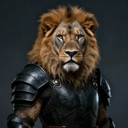 a award winning portrait commission of an anthropomorphic apbino lion wearing black armor, digital art, photorealistic, art by greg rutkowski, dramatic, pro lighting, cool, deviantart, artstation - n 4