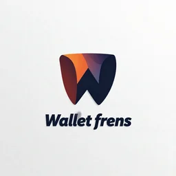 logo for a talk show called wallet frens, graphic design, modernist logo, geometric, trending on Behance, featured on Dribbble, 8K,