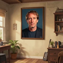 incel twitch streamer hangs portrait of jordan peterson on the wall of his mom's basement concept art by atey ghailan, illustration, highly detailed
