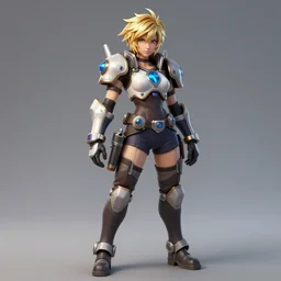 full body shot of 2B as a Starcraft 2 character, highly-detailed