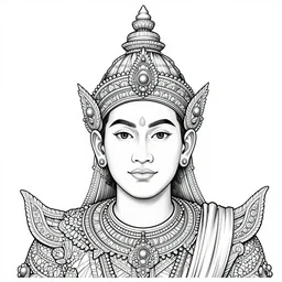 4 k detailed and intricate linework portrait of the maharaja majapahit, an ultrafine illustration by kim jung gi, irakli nadar, bright colors, 3 d rendered, global illumination, radiant light