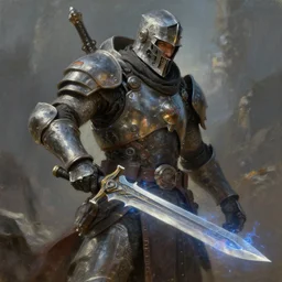 ancient slavic knight as futuristic military specops!!!, holding plasma blade!!!, sci - fi!!, hyperrealistic, highly detailed, cinematic, volumetric sunlight, beautiful, cgssociety, artstation, 8 k, oil painting by greg rutkowski, by artgerm, by wlop
