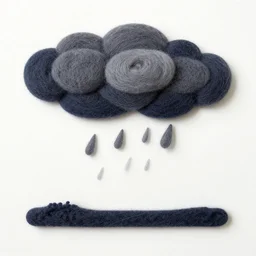 a needle felting of an oncoming storm by michael whelan