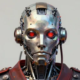 an uncut overdetailed hypermaximalist face portrait shot of biomechanical priest robot, by subjekt zero. complementary colors. polished. heavy machinery influence. heavily stylized by subjekt zero.