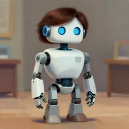 a robot named Steve, digital painting by Bob Ross