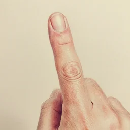 colored pencil drawing of a realistic grandpa's finger, 8 k