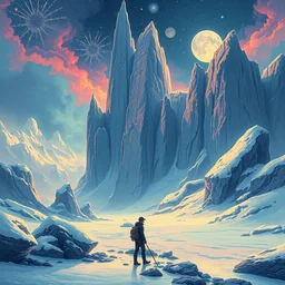 a psychedelic realm in an icy land untethered from all natural law wrapped in chains ~ by petros afshar ~ ross tran ~ tom whalen ~ peter mohrbacher ~ artgerm