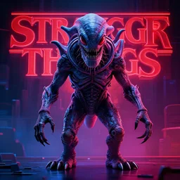 you don't want to hurt me ( ye - yeah, yeah, yo ),, stranger things, demogorgon, cyberwave, vector graphics, cinematic, photorealistic, highly detailed, volumetric lighting