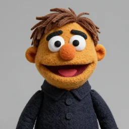 vitalik buterin as a muppet. highly detailed felt. hyper real photo. 4 k.