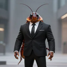 epic professional digital art of an anthropomorphic cockroach in a black professional business suit, best on artstation, cgsociety, wlop, Behance, pixiv, astonishing, impressive, outstanding, epic, cinematic, stunning, gorgeous, much detail, much wow, masterpiece
