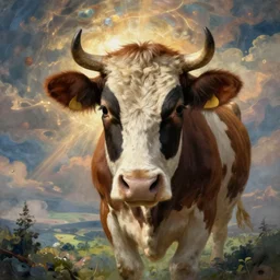 terrifying by nicolaes van verendael cow print. a beautiful conceptual art. heaven was a lovely, unspoiled earth - like world ; what earth might have been like if men had treated her with compassion instead of desire.