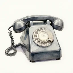 a sad watercolor painting of a telephone, sad colour scheme, intricate, elegant, highly detailed, digital painting, artstation, concept art, smooth, sharp focus, ultrarealistic, cinematic, octane render, 8 k