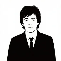 minimalistic drawing of Paul McCartney