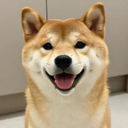 shiba inu taking selfie