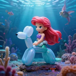 balloonanimals, under the sea, little mermaid magical kingdom,, dramatic lighting, beautiful - n 9