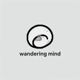 minimalist logo icon for a wandering mind, digital agency, victo ngai, kilian eng, lois van baarle