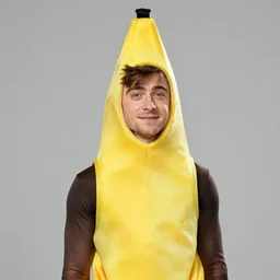 daniel radcliffe wearing a banana costume, ultra details, photo, 8 k