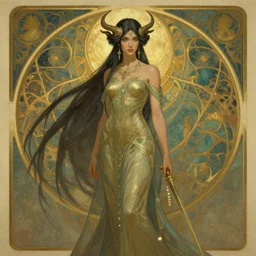 side shot centered painted portrait, maya ali wind sorcerer, art nouveau octane render, arcane, matte painting concept art behance hd artstation by jesper ejsing, by rhads and makoto shinkai and lois van baarle and ilya kuvshinov and rossdraws