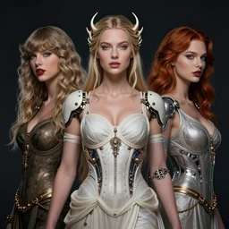 ultra realistic illustration, a stunningly beautiful greek gothic cyborg goddess of chaos played by jordyn jones and dove cameron and margot robbie and taylor swift and megan fox and adriana lima, intricate, elegant, highly detailed, digital painting, artstation, concept art, smooth, sharp focus, illustration, art by artgerm and greg rutkowski and alphonse mucha
