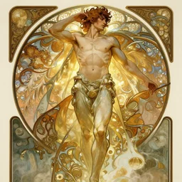 deco art by artgerm and greg rutkowski and alphonse mucha. clear portrait of a lonely attractive men, hyper detailed, character concept, full body!! dynamic pose, glowing lights!! intricate, elegant, highly detailed, digital painting, artstation, concept art, smooth, sharp focus, illustration
