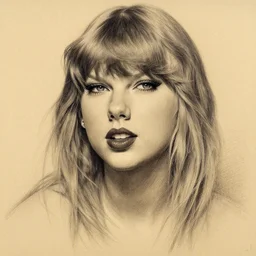 pencil art, detailed portrait of taylor swift, intricate, hyper detailed, realistic, oil painting, by yoshitaka amano, cinematic lighting