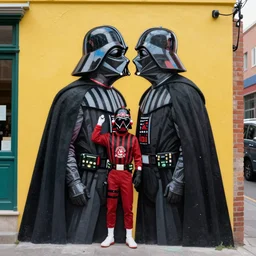 banky street - art of darth vader kissing jar jar binks