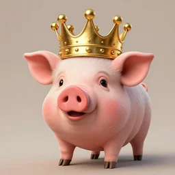 pig in gold crown by Butcher