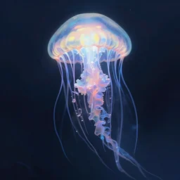 majestic angelic jellyfish greg rutkowski