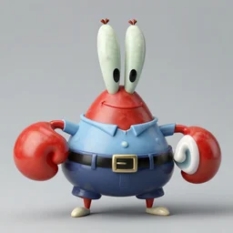 eugene krabs of bikini bottom, marble sculpture