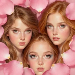pink petals with a ahape of a wonderful aubrey plaza and christina ricci and mila kunis, intricate, elegant, highly detailed, wonderful eyes, sweet, digital painting, artstation, concept art, smooth, sharp focus, illustration, art by artgerm and greg rutkowski and alphonse mucha and william - adolphe bouguereau