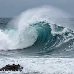 tsunami over San Diego, Dramatic, realistic,