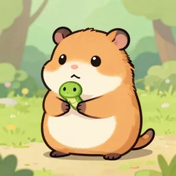 Chibi Fat Hamster with a snake tail