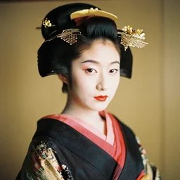 Portrait Photograph of a Japanese Geisha RetroChrome 400