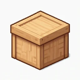 A sprite of a wooden box. PixelJoint.