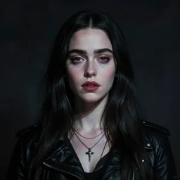 emilia clarke, film nior, darkwave, darksynth character portrait, sharp, digital matte painting, art by luis royo, greg rutkowski, wlop, dramatic lighting, trending on artstation