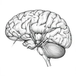 the inside of a spider's mind, intricate diagram