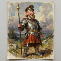 asset sheet, material study ( caricature ) imperial guard ( hyperrealistic surrealist style oil painting ) happy lighthearted