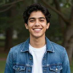 photo of a beautiful androgynous latin person smiling