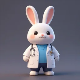 rabbit doctor, 3d render , artstation