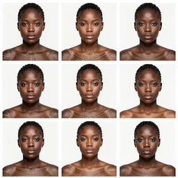 8 k award winning portrait photos of african beauty with tribal tattoos