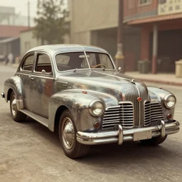 art deco tin carl johnson from grand theft auto san andreas made out of metal, trending on artstation, unreal engine, 1 9 th century photography