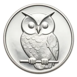 owl silver coin
