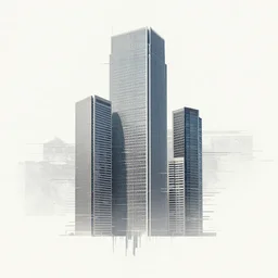 socialmodersist buildings, light white background, brutalist architecture, poster, glitch, raster, central composition, minimalist, grunge