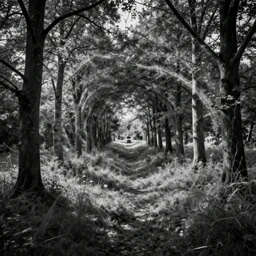 surreal dream, award winning black and white photography, illusion