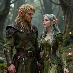 doby The elf with his elf wife , artstation, Greg rutkowski, cinematic,
